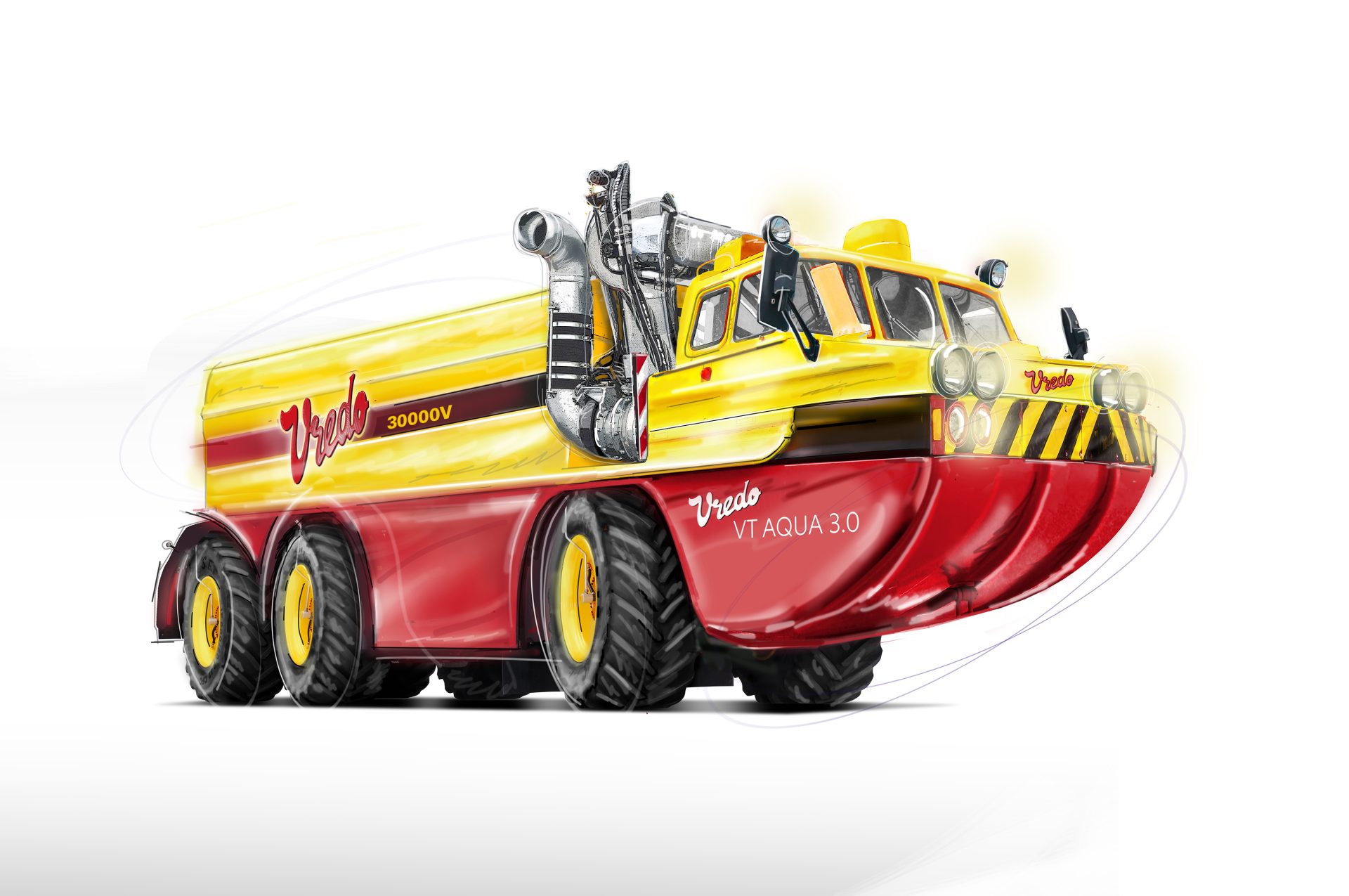 Amphibious version of the Vredo Trac