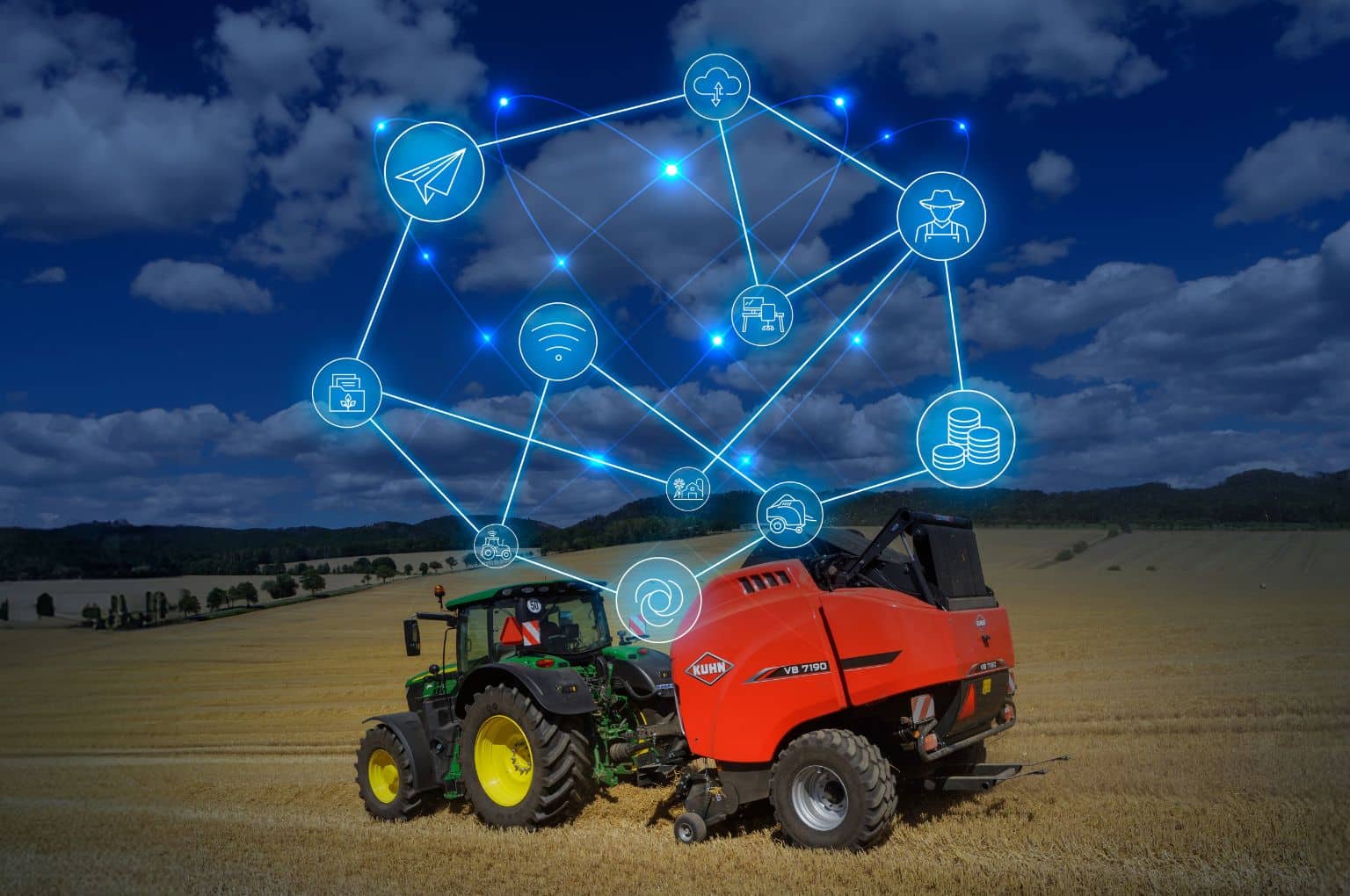 GPS automated pick-up on VB baler