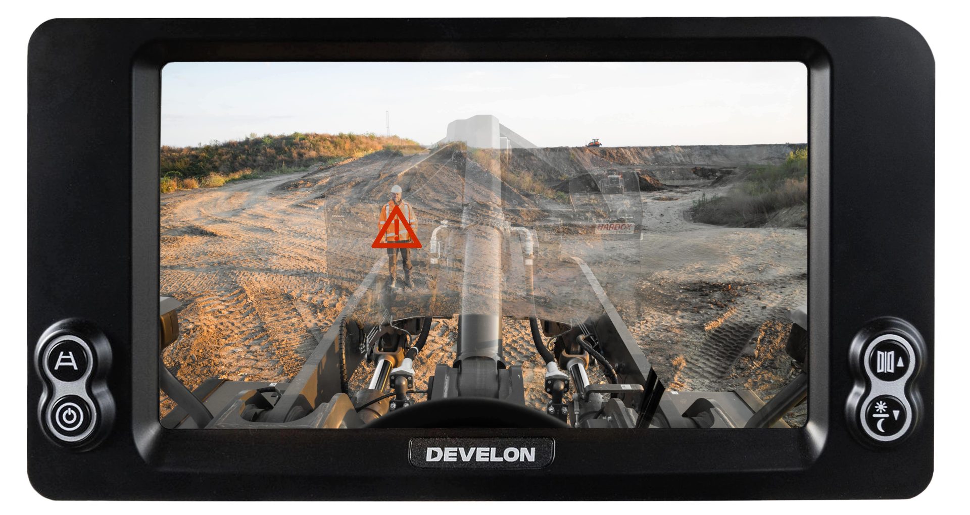 Increased safety with transparent wheel loader bucket