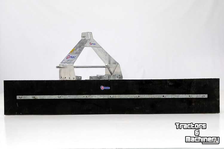 Rubber yard scraper Qmac Modulo rubber erfschuif vloerschuif straatschuif 3-punt vorken