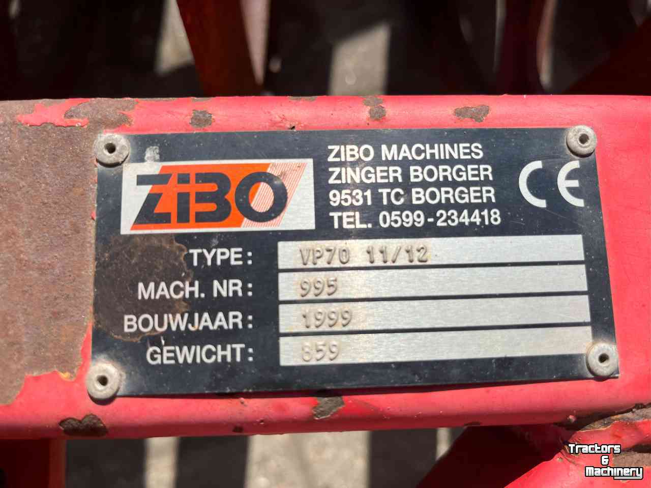 Furrow presses Zibo VP70 11/12 vorenpakker 2,50 m. grondbewerking