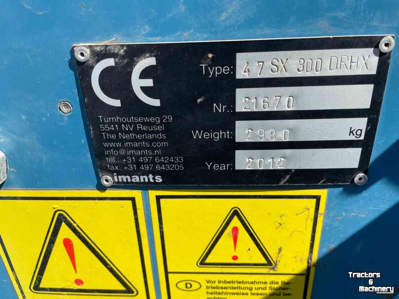 Spader machine Imants 47 SX 300 DRHX Spitmachine met hef