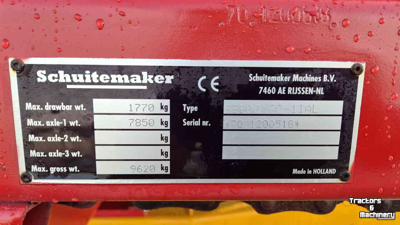 Forage feedwagon / Forage dosage wagon Schuitemaker Feedo 70-11