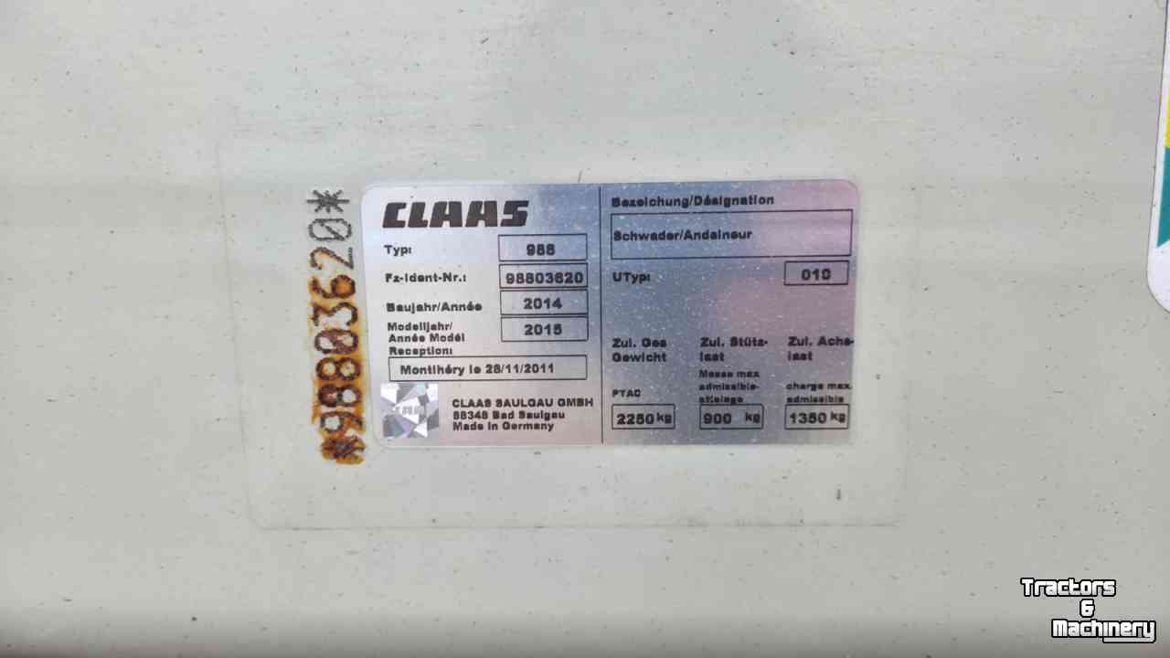 Rake Claas liner 2900