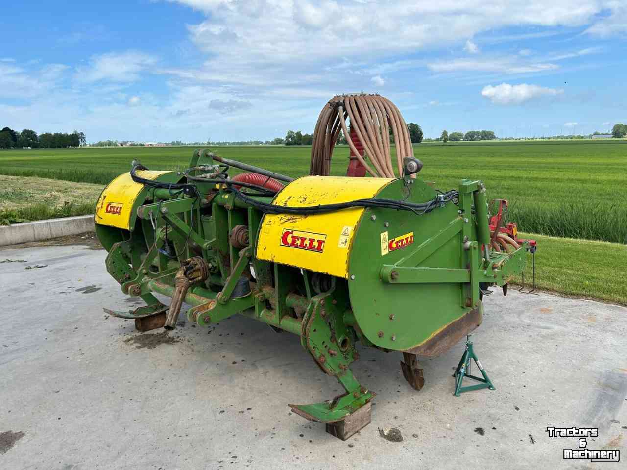 Spader machine Celli Krukas Spitmachine + Rotorkopeg + Zaaiverdeler
