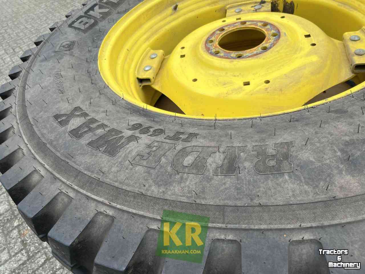 Wheels, Tyres, Rims & Dual spacers BKT 480/80R34 IND (18.4R34) Ride Max + 400/80R24 IND (14.9 R24) Ride max
