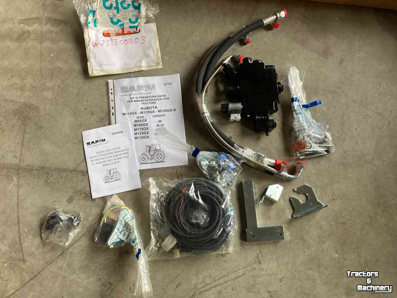 Diverse new spare-parts Kubota Hydraulisch aanhangwagen remventiel MGX serie