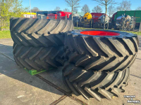 Wheels, Tyres, Rims & Dual spacers Trelleborg 710/60R42+600/60R30 op Fendt velgen 10-gaats