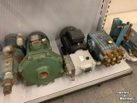 Diverse used spare-parts  Diverse pompen / pompkop / drukhuis / plunjerpomp voor hogedrukpompen / hogedrukspuiten