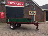 Low loader / Semi trailer  Enkelassige houten wagen