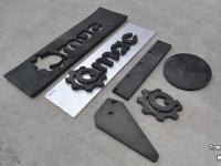 Rubber yard scraper Qmac RSM250 Rubber MAT 250 + STAAL inlaag