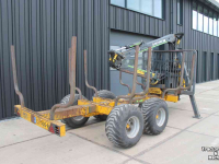 Tree transporter  FTG Baltic Forest FB63T + FB90 bomenwagen bomenuitrijwagen bomenkraan met bomengrijper