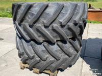 Wheels, Tyres, Rims & Dual spacers  710/70R38 + 600/65R28 Trelleborg TM800