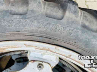 Wheels, Tyres, Rims & Dual spacers  Wielen met banden 12.4x46 op velg CNH set